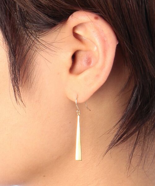 COCOSHNIK ONKITSCH / ココシュニックオンキッチュ ピアス・イヤリング | 三角錐 フックピアス(K10フック) | 詳細5