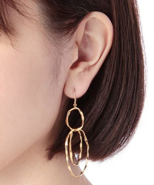 COCOSHNIK ONKITSCH / ココシュニックオンキッチュ ピアス・イヤリング | 打ち目サークル フックピアスL | 詳細4