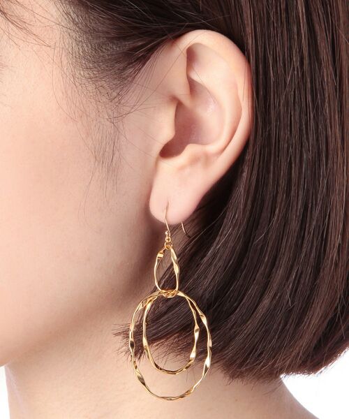 COCOSHNIK ONKITSCH / ココシュニックオンキッチュ ピアス・イヤリング | 打ち目サークル フックピアスL | 詳細5