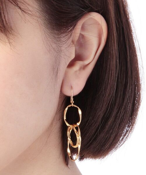 COCOSHNIK ONKITSCH / ココシュニックオンキッチュ ピアス・イヤリング | 打ち目サークル フックピアスM | 詳細4