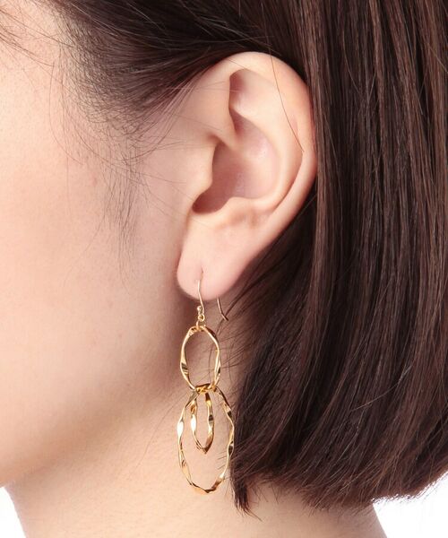 COCOSHNIK ONKITSCH / ココシュニックオンキッチュ ピアス・イヤリング | 打ち目サークル フックピアスM | 詳細5