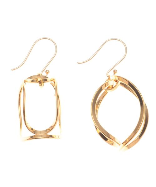 COCOSHNIK ONKITSCH / ココシュニックオンキッチュ ピアス・イヤリング | 楕円アーチ フックピアス(K10フック) | 詳細1