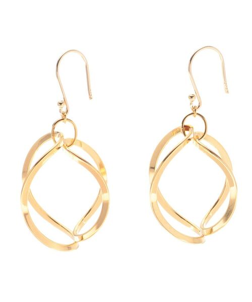 COCOSHNIK ONKITSCH / ココシュニックオンキッチュ ピアス・イヤリング | 楕円アーチ フックピアス(K10フック) | 詳細3