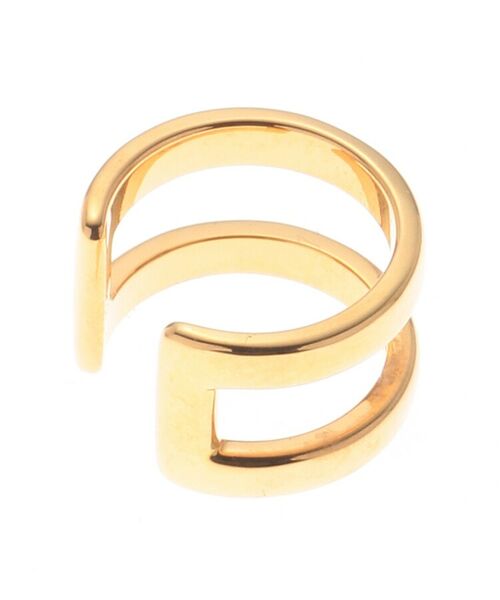 COCOSHNIK ONKITSCH / ココシュニックオンキッチュ ピアス・イヤリング | 角形イヤーカフス (K22ゴールドコーティング)（イエローゴールド(600)）