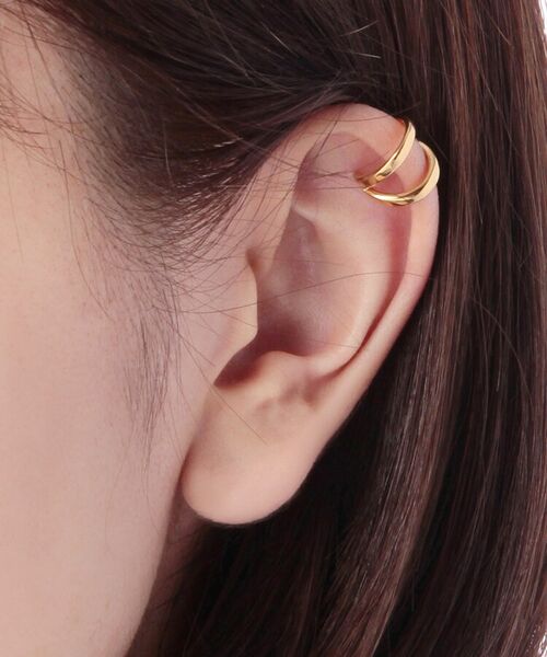 COCOSHNIK ONKITSCH / ココシュニックオンキッチュ ピアス・イヤリング | V字イヤーカフス (K22ゴールドコーティング) | 詳細4