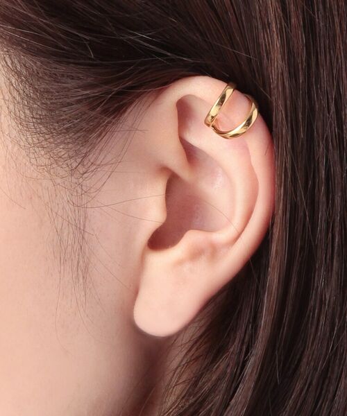 COCOSHNIK ONKITSCH / ココシュニックオンキッチュ ピアス・イヤリング | V字イヤーカフス (K22ゴールドコーティング) | 詳細5