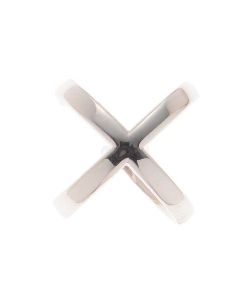 COCOSHNIK ONKITSCH / ココシュニックオンキッチュ ピアス・イヤリング | X形イヤーカフス (ロジウムコーティング) | 詳細3