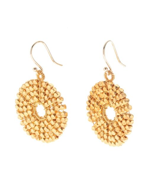 COCOSHNIK ONKITSCH / ココシュニックオンキッチュ ピアス・イヤリング | カットビーズ サークル フックピアス(K10フック) | 詳細1