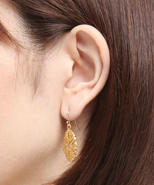 COCOSHNIK ONKITSCH / ココシュニックオンキッチュ ピアス・イヤリング | カットビーズ サークル フックピアス(K10フック) | 詳細5