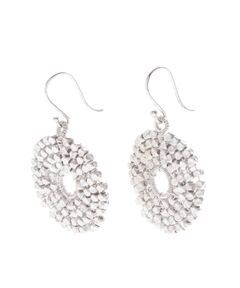 COCOSHNIK ONKITSCH / ココシュニックオンキッチュ ピアス・イヤリング | カットビーズ サークル フックピアス(ロジウムコーティング/K10フック)