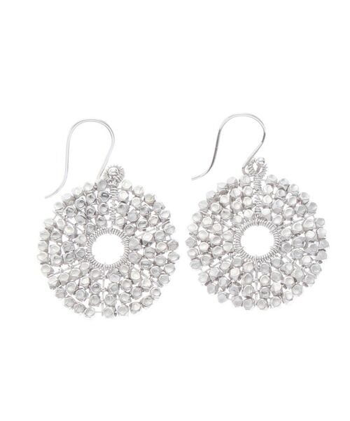 COCOSHNIK ONKITSCH / ココシュニックオンキッチュ ピアス・イヤリング | カットビーズ サークル フックピアス(ロジウムコーティング/K10フック) | 詳細2