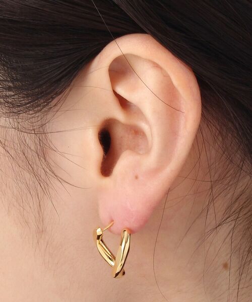 COCOSHNIK ONKITSCH / ココシュニックオンキッチュ ピアス・イヤリング | キヘイ スタッドピアス(SV925/K22ゴールドコーティング) | 詳細5