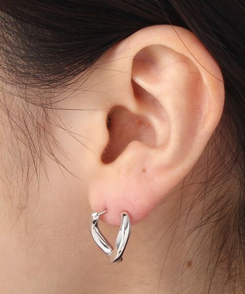 COCOSHNIK ONKITSCH / ココシュニックオンキッチュ ピアス・イヤリング | キヘイ スタッドピアス(SV925/ロジウムコーティング/K10フック) | 詳細5