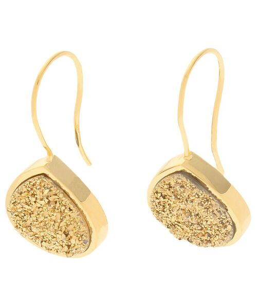 COCOSHNIK ONKITSCH / ココシュニックオンキッチュ ピアス・イヤリング | カラーストーン(ドルジーアゲートGD)マロンフックピアス(K10フック) | 詳細1