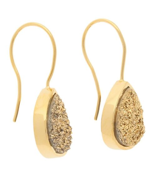 COCOSHNIK ONKITSCH / ココシュニックオンキッチュ ピアス・イヤリング | カラーストーン(ドルジーアゲートGD)マロンフックピアス(K10フック) | 詳細2