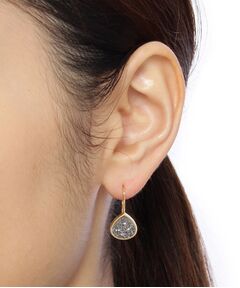 COCOSHNIK ONKITSCH / ココシュニックオンキッチュ ピアス・イヤリング | カラーストーン(ドルジーアゲートBL)マロンフックピアス(K10フック)