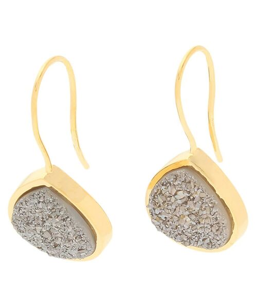 COCOSHNIK ONKITSCH / ココシュニックオンキッチュ ピアス・イヤリング | カラーストーン(ドルジーアゲートBL)マロンフックピアス(K10フック) | 詳細2