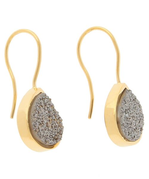 COCOSHNIK ONKITSCH / ココシュニックオンキッチュ ピアス・イヤリング | カラーストーン(ドルジーアゲートBL)マロンフックピアス(K10フック) | 詳細3