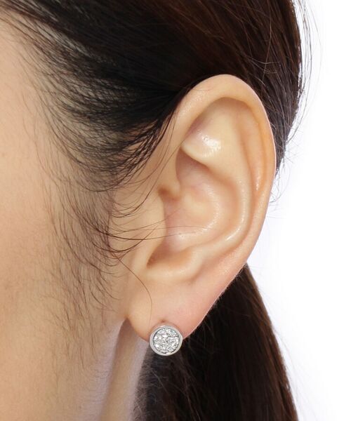 COCOSHNIK ONKITSCH / ココシュニックオンキッチュ ピアス・イヤリング | カラーストーン(ドルジーアゲートSV)スタッドピアス(K10フック) | 詳細1