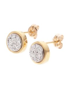 COCOSHNIK ONKITSCH / ココシュニックオンキッチュ ピアス・イヤリング | カラーストーンSV×YGコンビラウンドスタッドピアス(K10ポスト)