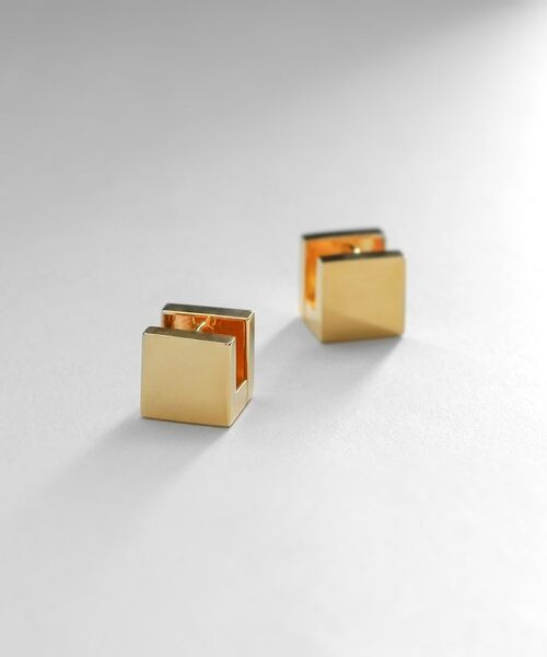 COCOSHNIK ONKITSCH / ココシュニックオンキッチュ ピアス・イヤリング | シルバー キューブ　フックピアス GP | 詳細1