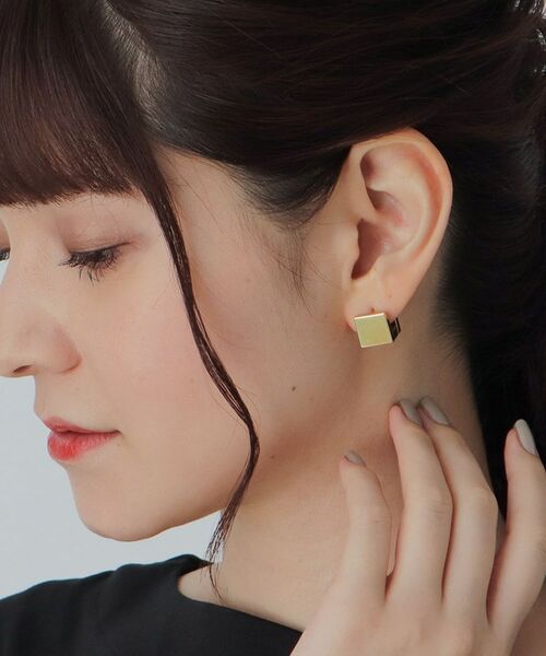 COCOSHNIK ONKITSCH / ココシュニックオンキッチュ ピアス・イヤリング | シルバー キューブ　フックピアス GP | 詳細6