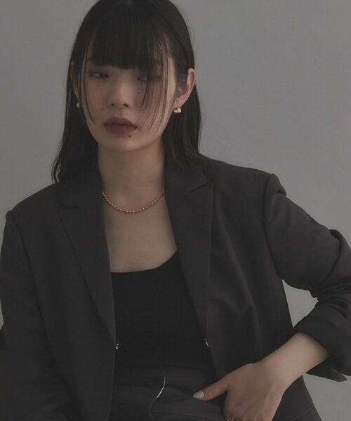 COCOSHNIK ONKITSCH / ココシュニックオンキッチュ ピアス・イヤリング | シルバー スモールフープ ワイドピアス GP | 詳細5