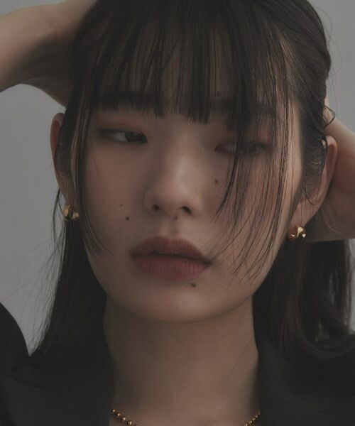 COCOSHNIK ONKITSCH / ココシュニックオンキッチュ ピアス・イヤリング | シルバー スモールフープ ワイドピアス GP | 詳細6