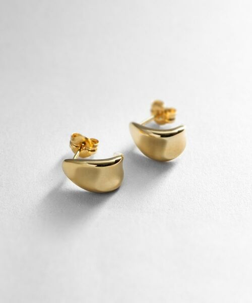 COCOSHNIK ONKITSCH / ココシュニックオンキッチュ ピアス・イヤリング | シルバー スモールフープ ホロウピアス GP | 詳細1