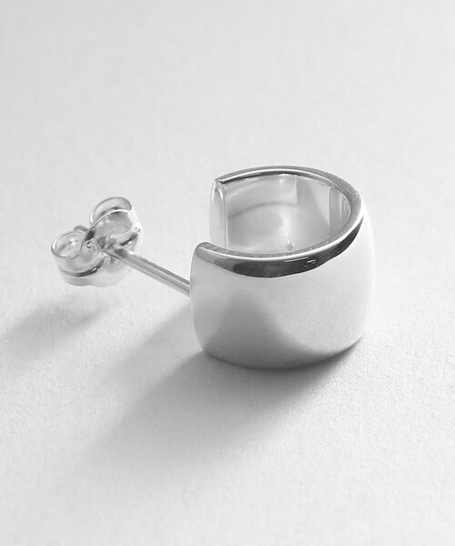 COCOSHNIK ONKITSCH / ココシュニックオンキッチュ ピアス・イヤリング | シルバー スモールフープ ワイドピアス | 詳細2