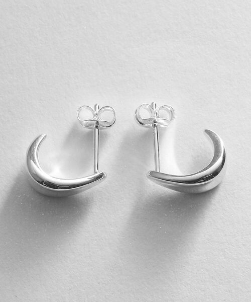 COCOSHNIK ONKITSCH / ココシュニックオンキッチュ ピアス・イヤリング | シルバー スモールフープ ホロウピアス | 詳細3