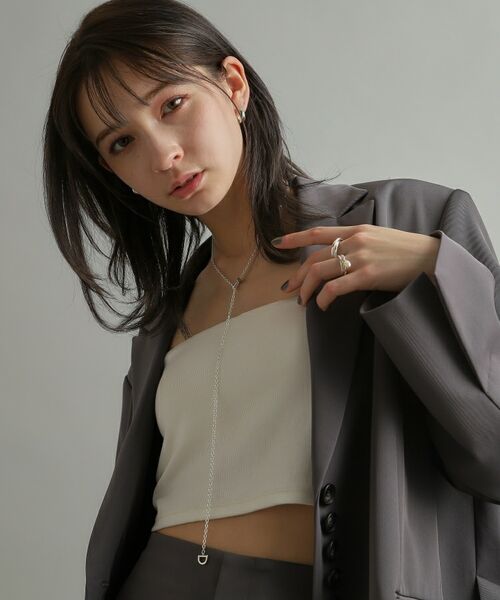 COCOSHNIK ONKITSCH / ココシュニックオンキッチュ ピアス・イヤリング | シルバー スモールフープ プランプピアス | 詳細10