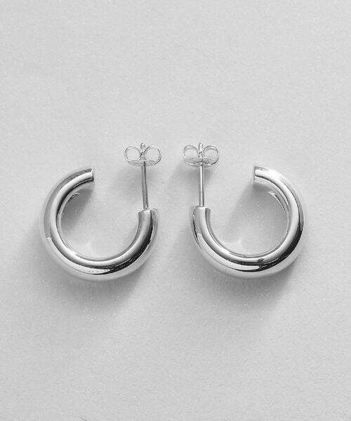 COCOSHNIK ONKITSCH / ココシュニックオンキッチュ ピアス・イヤリング | シルバー スモールフープ プランプピアス | 詳細3