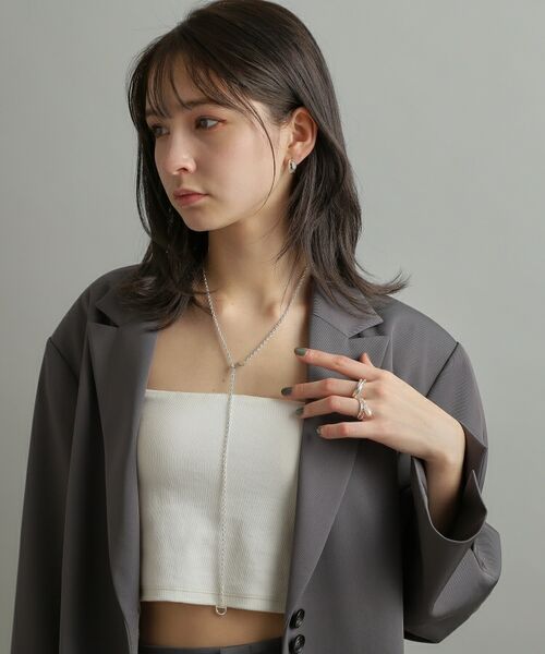 COCOSHNIK ONKITSCH / ココシュニックオンキッチュ ピアス・イヤリング | シルバー スモールフープ プランプピアス | 詳細9