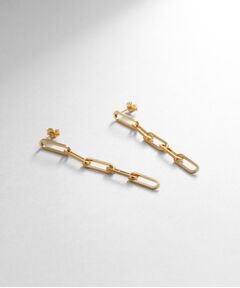 COCOSHNIK ONKITSCH / ココシュニックオンキッチュ ピアス・イヤリング | シルバー チェーンピアス フラットケーブルストレート GP