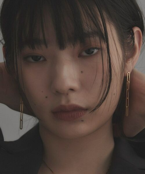 COCOSHNIK ONKITSCH / ココシュニックオンキッチュ ピアス・イヤリング | シルバー チェーンピアス フラットケーブルストレート GP | 詳細6