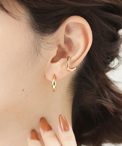 COCOSHNIK ONKITSCH / ココシュニックオンキッチュ ピアス・イヤリング | シルバー チェーンピアス カーブチェーンシングル GP | 詳細10