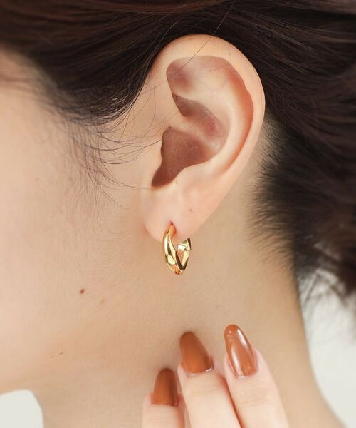 COCOSHNIK ONKITSCH / ココシュニックオンキッチュ ピアス・イヤリング | シルバー チェーンピアス カーブチェーンシングル GP | 詳細11