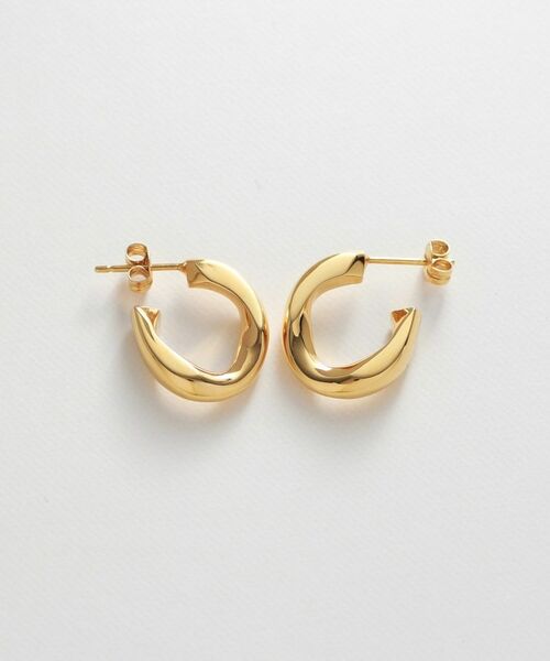 COCOSHNIK ONKITSCH / ココシュニックオンキッチュ ピアス・イヤリング | シルバー チェーンピアス カーブチェーンシングル GP | 詳細3