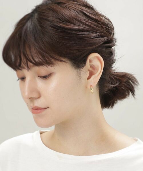 COCOSHNIK ONKITSCH / ココシュニックオンキッチュ ピアス・イヤリング | シルバー チェーンピアス カーブチェーンシングル GP | 詳細6