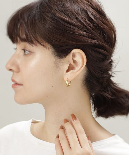 COCOSHNIK ONKITSCH / ココシュニックオンキッチュ ピアス・イヤリング | シルバー チェーンピアス カーブチェーンシングル GP | 詳細7