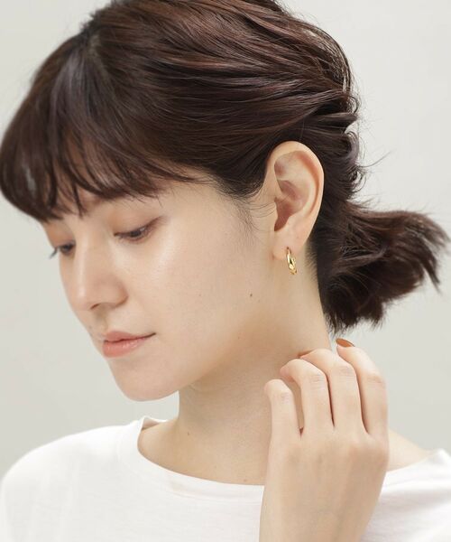 COCOSHNIK ONKITSCH / ココシュニックオンキッチュ ピアス・イヤリング | シルバー チェーンピアス カーブチェーンシングル GP | 詳細8