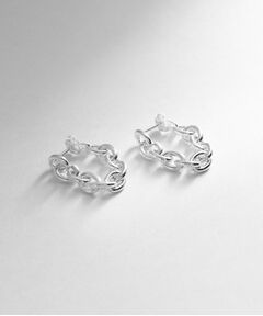 COCOSHNIK ONKITSCH / ココシュニックオンキッチュ ピアス・イヤリング | シルバー チェーンピアス オーバルリンクフープ