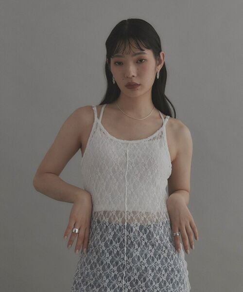 COCOSHNIK ONKITSCH / ココシュニックオンキッチュ ピアス・イヤリング | シルバー チェーンピアス オーバルリンクフープ | 詳細5