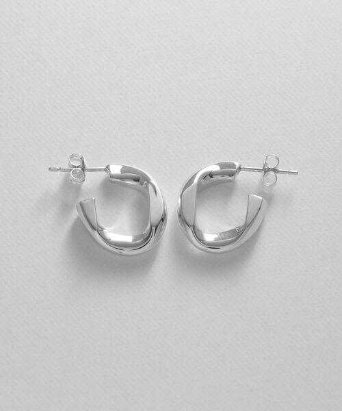 COCOSHNIK ONKITSCH / ココシュニックオンキッチュ ピアス・イヤリング | シルバー チェーンピアス カーブチェーンシングル | 詳細3