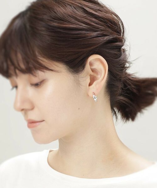 COCOSHNIK ONKITSCH / ココシュニックオンキッチュ ピアス・イヤリング | シルバー チェーンピアス カーブチェーンシングル | 詳細6