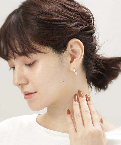 COCOSHNIK ONKITSCH / ココシュニックオンキッチュ ピアス・イヤリング | シルバー チェーンピアス カーブチェーンシングル | 詳細7