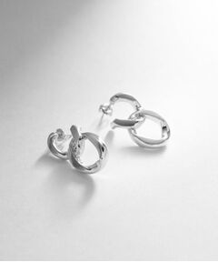 COCOSHNIK ONKITSCH / ココシュニックオンキッチュ ピアス・イヤリング | シルバー チェーンピアス カーブチェーンダブル