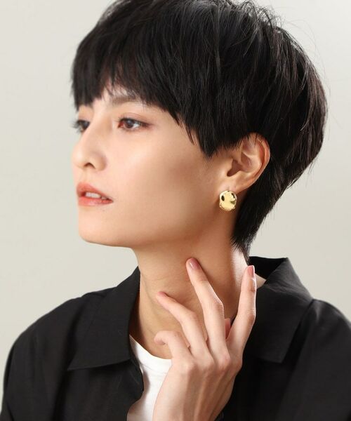 COCOSHNIK ONKITSCH / ココシュニックオンキッチュ ピアス・イヤリング | シルバー ニュアンスピアス アシンメプレート GP | 詳細6