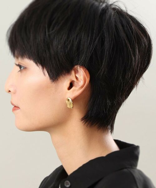 COCOSHNIK ONKITSCH / ココシュニックオンキッチュ ピアス・イヤリング | シルバー ニュアンスピアス アシンメプレート GP | 詳細7